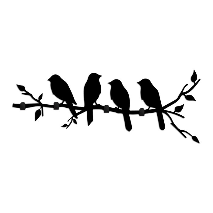 Wallity Sitting Birds Gancho de pared metálico negro Wallity Sitting Birds Gancho de pared metálico negro